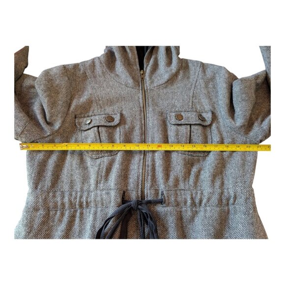 Ivy Jane | Lightweight Hooded Jacket | Heather Grey/Herringbone | Size XL - Picture 8 of 11